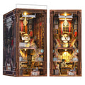 DIY Set Miniature Dollhouse Booknook Kit, Wooden Puzzle Bookend