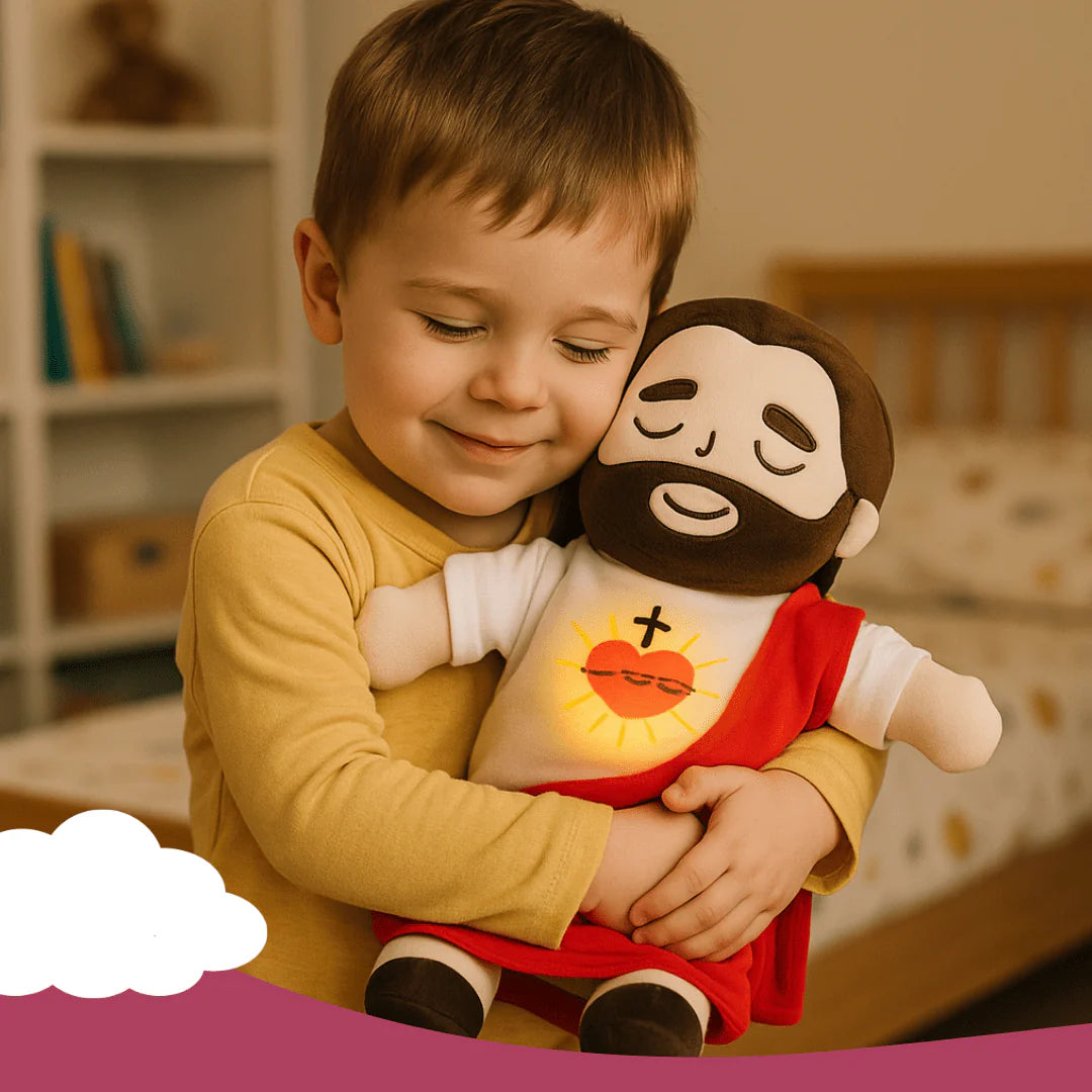 Breathing Jesus Plush Toy – 15-inch Soothing Bedtime Companion